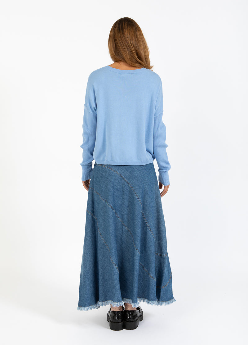 Coster Copenhagen JEANSKJOL Skirt Denim blue - 550