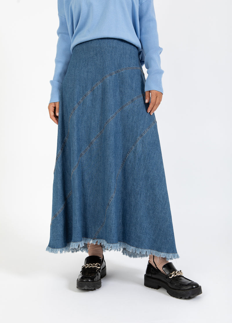 Coster Copenhagen JEANSKJOL Skirt Denim blue - 550