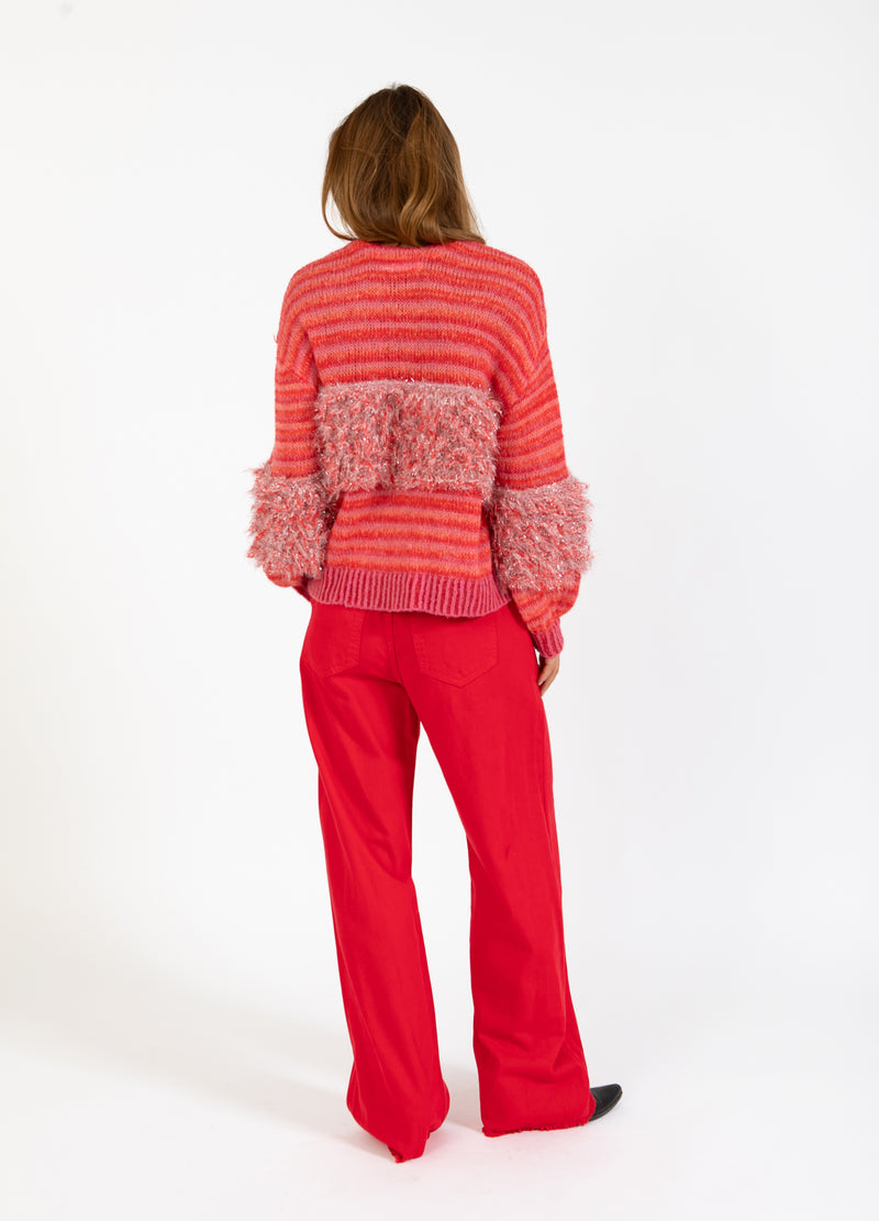 Coster Copenhagen JEANS MED RÅA KANTER - PETRA PASSFORM Pants Scarlet red - 618