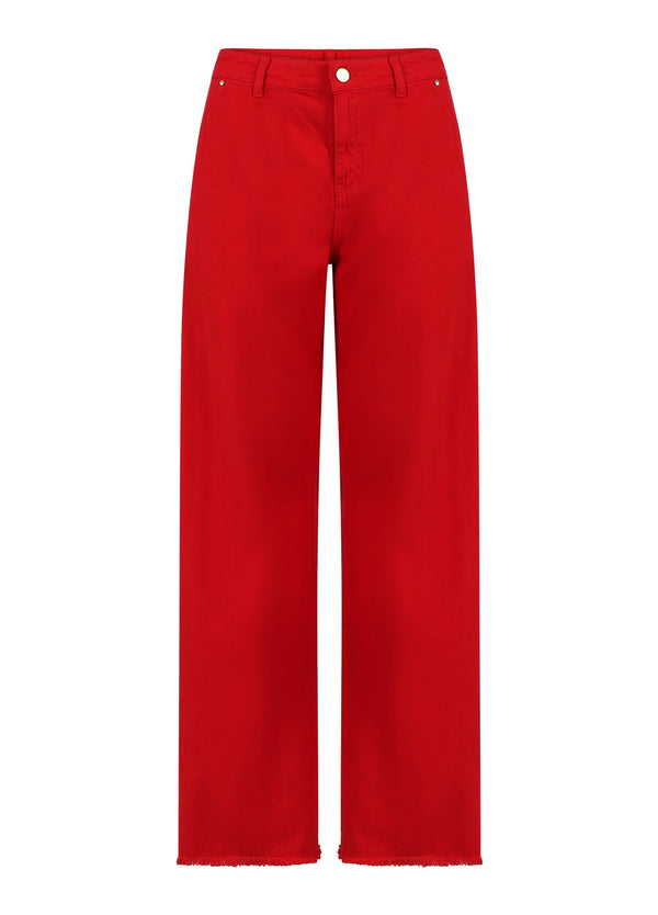 Coster Copenhagen JEANS MED RÅA KANTER - PETRA PASSFORM Pants Scarlet red - 618