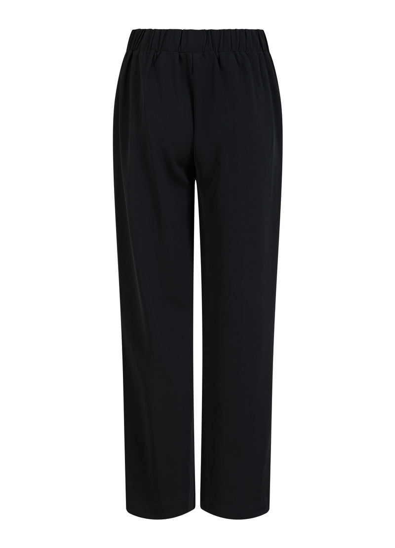 Coster Copenhagen JERSEY BYXOR - SILLE PASSFORM Pants Black - 100