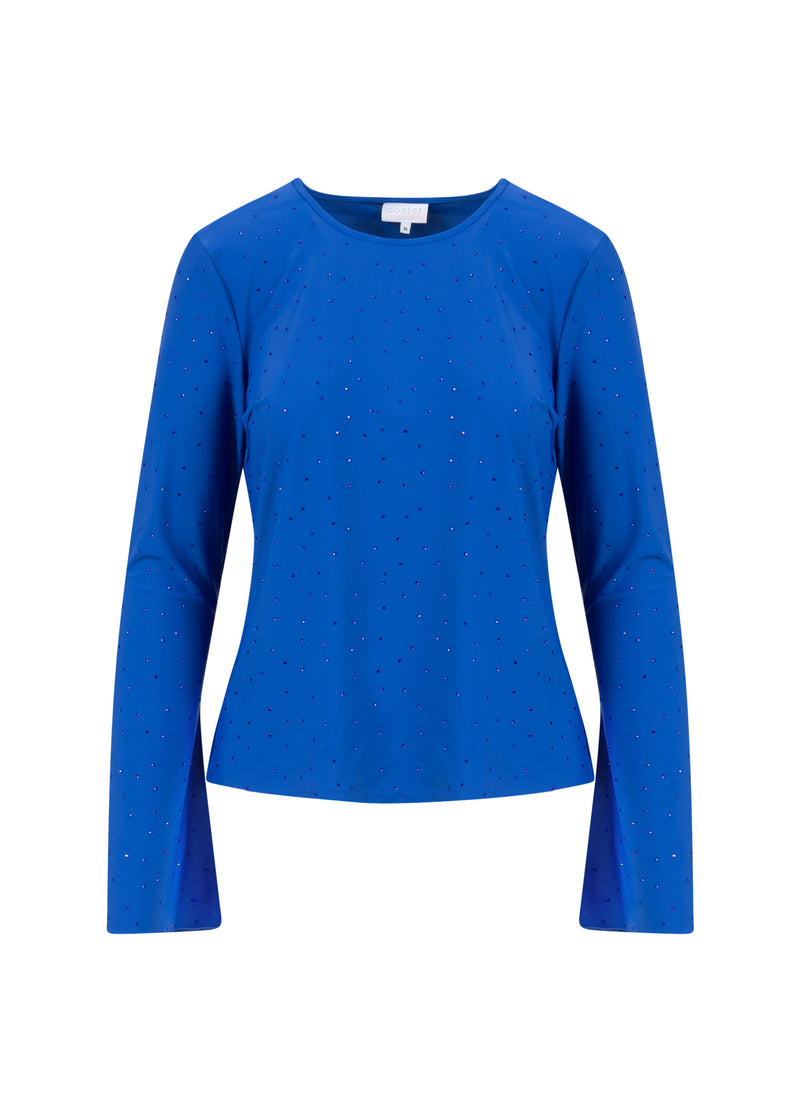 Coster Copenhagen JERSEY TOPP MED STRASS Shirt/Blouse Rich blue - 583