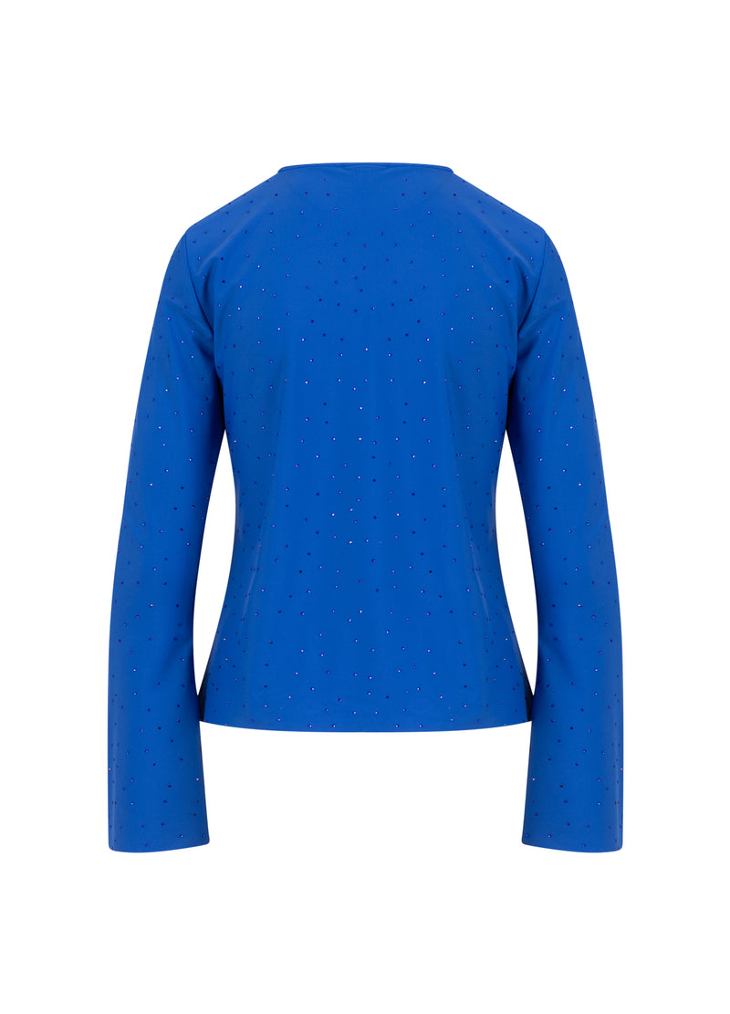 Coster Copenhagen JERSEY TOPP MED STRASS Shirt/Blouse Rich blue - 583