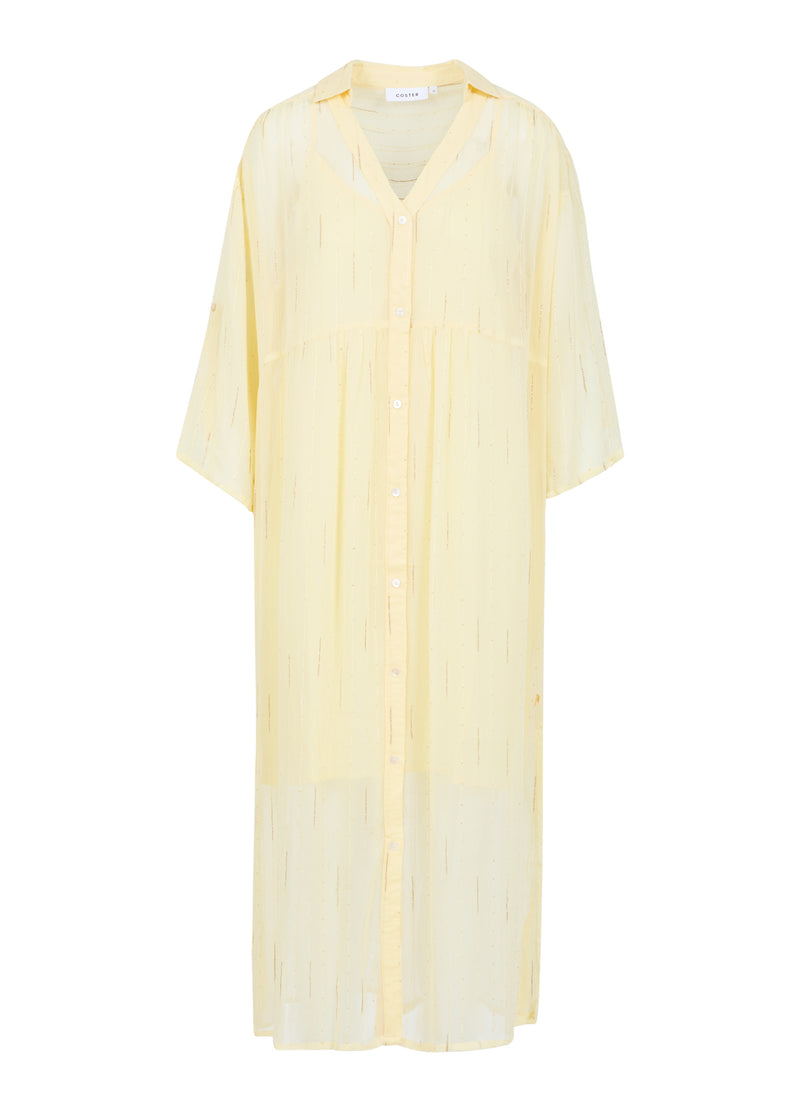 Coster Copenhagen KJOLE I GULD LUREX Dress Butter yellow/gold lurex - 759