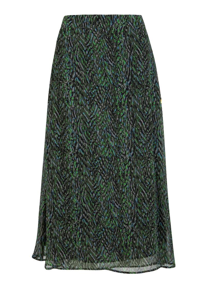 Coster Copenhagen KJOL I BRANDSTORMTRYCK Skirt Firestorm print - 975