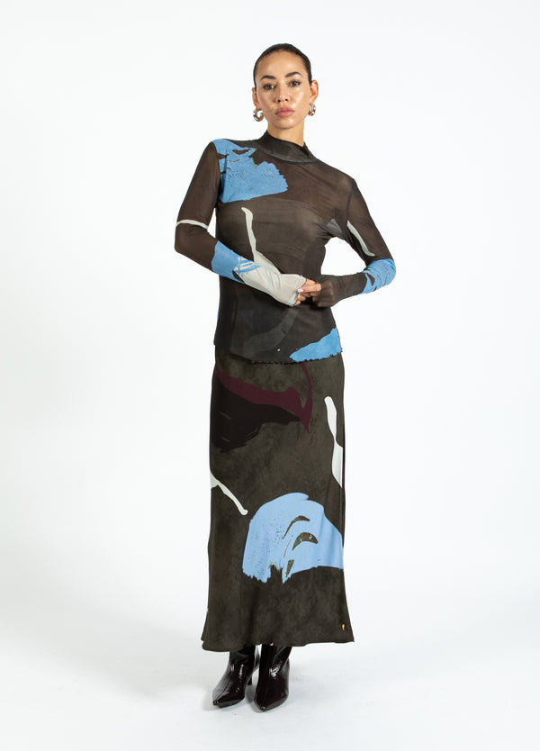 Coster Copenhagen KJOL I SKUGGA GRAFISK TRYCK Skirt Shadow graphic print - 955