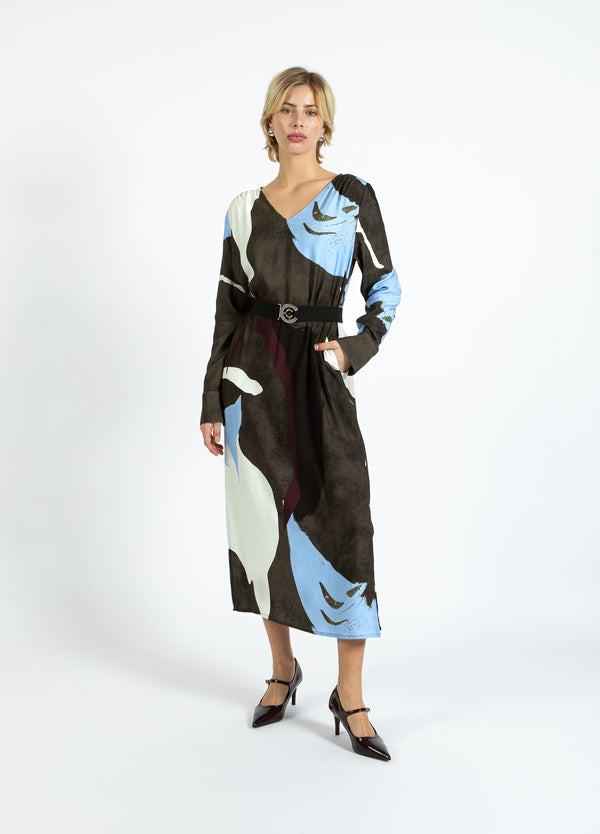 Coster Copenhagen KLÄNNING I SKUGGA GRAFISK TRYCK Dress Shadow graphic print - 955
