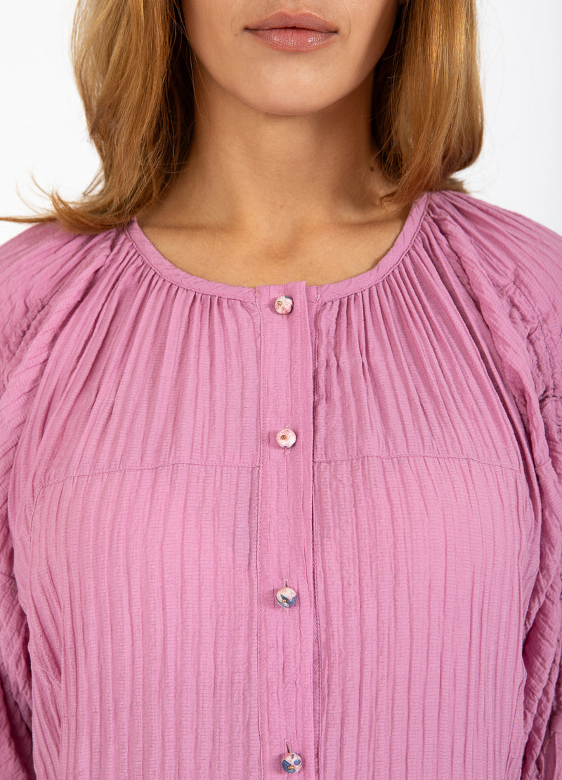 Coster Copenhagen KLÄNNING MED ÄRMDETALJER Dress Magenta - 861