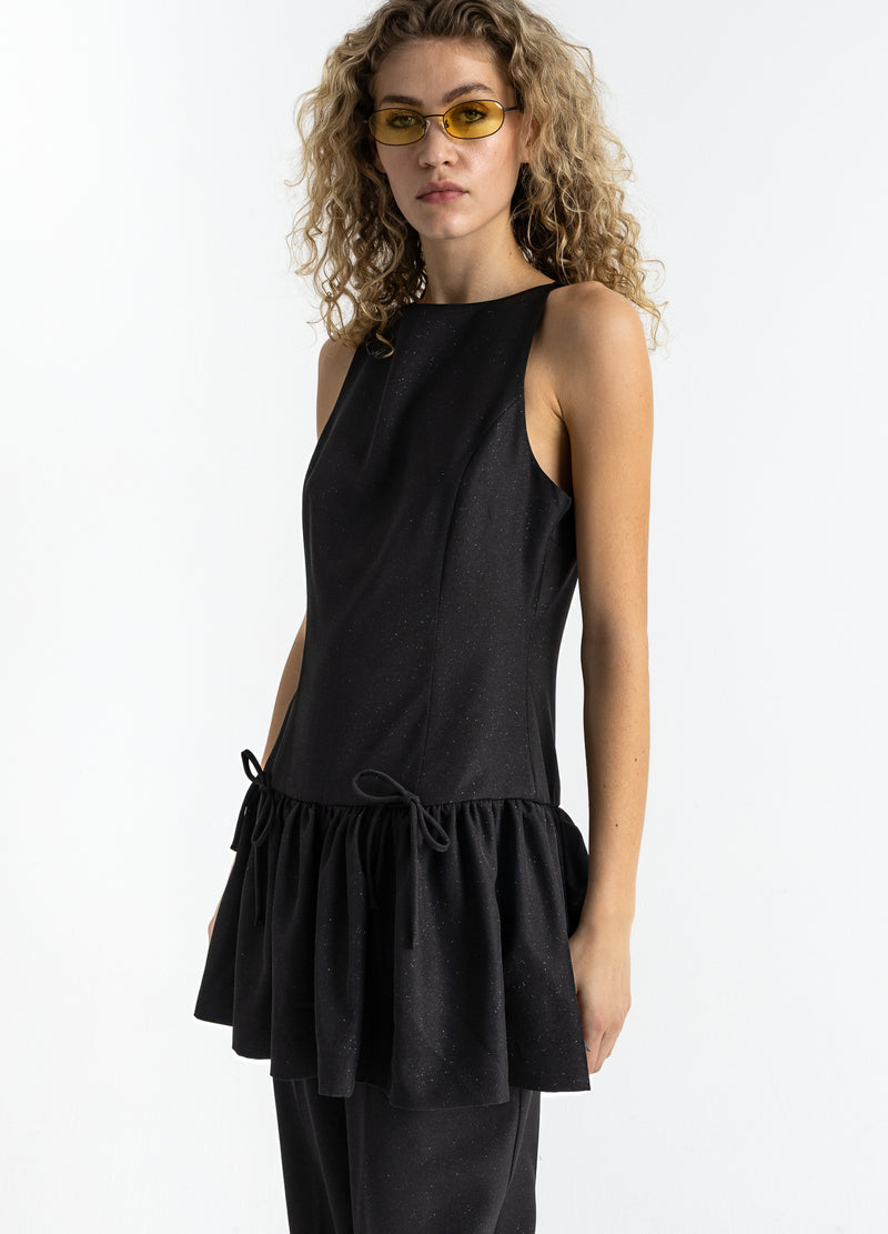 Coster Copenhagen KLÄNNING MED BÅGAR Dress Black - 100