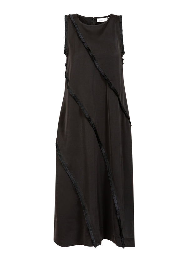 Coster Copenhagen KLÄNNING MED RÅA KANTER Dress Black - 100