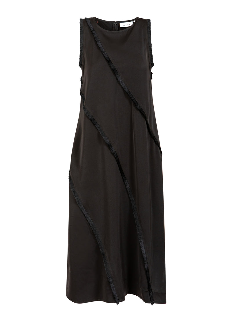 Coster Copenhagen KLÄNNING MED RÅA KANTER Dress Black - 100