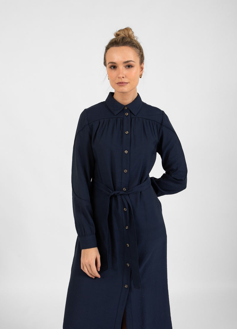 Coster Copenhagen KLÄNNING MED SKÄRP Dress Dark blue - 579