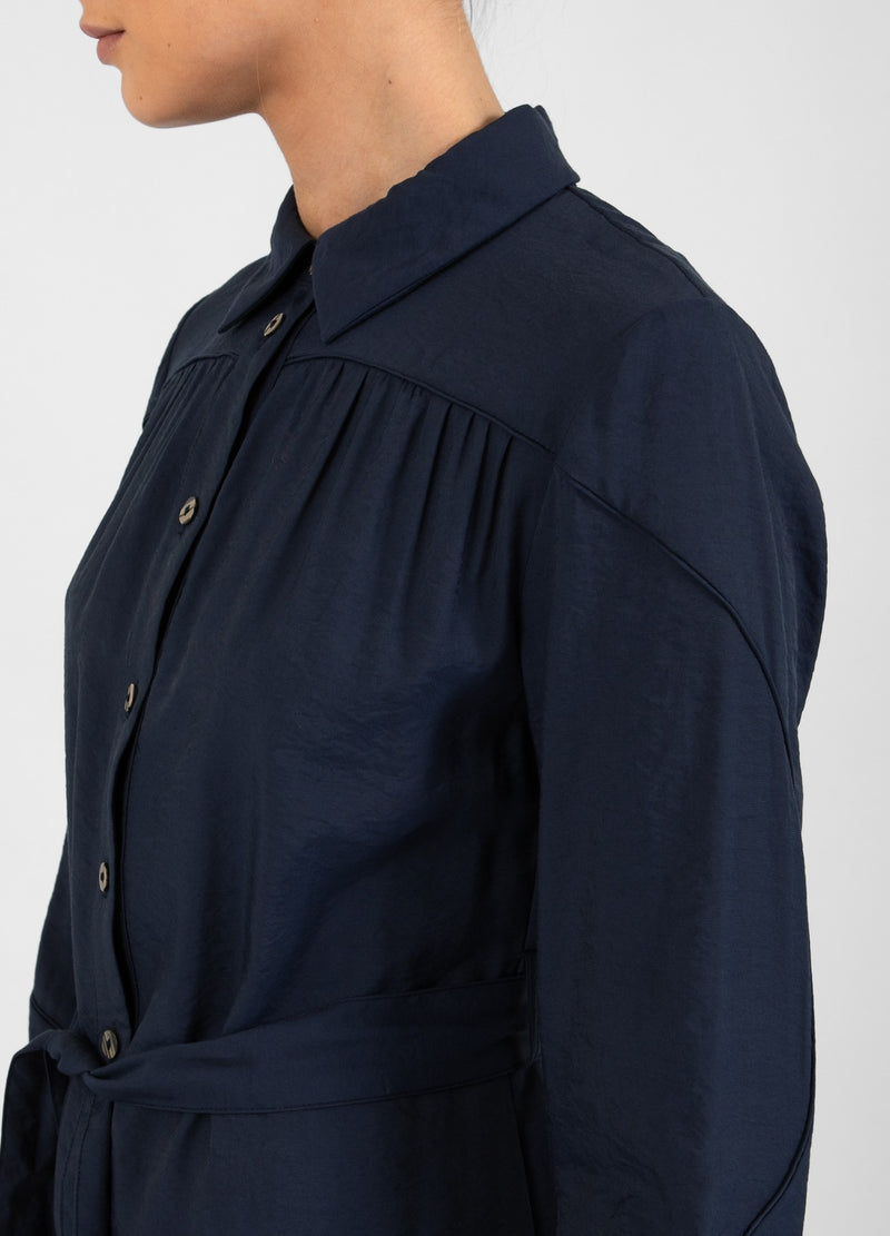 Coster Copenhagen KLÄNNING MED SKÄRP Dress Dark blue - 579