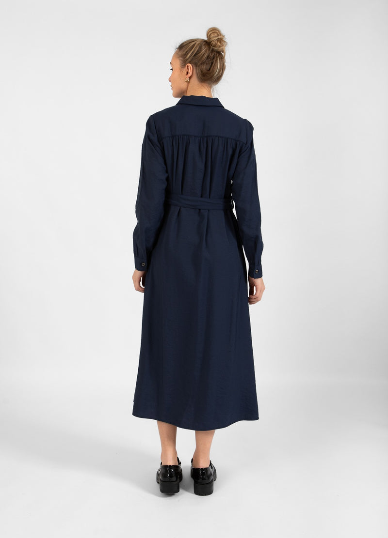 Coster Copenhagen KLÄNNING MED SKÄRP Dress Dark blue - 579