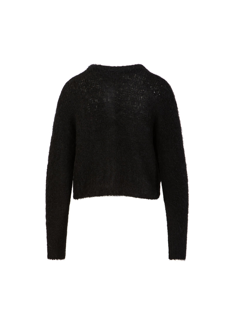 Coster Copenhagen KORTAD STICKAD KAVAJ I ALPACKA Knitwear Black - 100