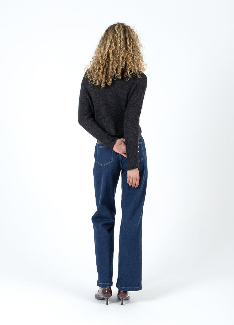 Coster Copenhagen KORTAD STICKAD KAVAJ I ALPACKA Knitwear Black - 100