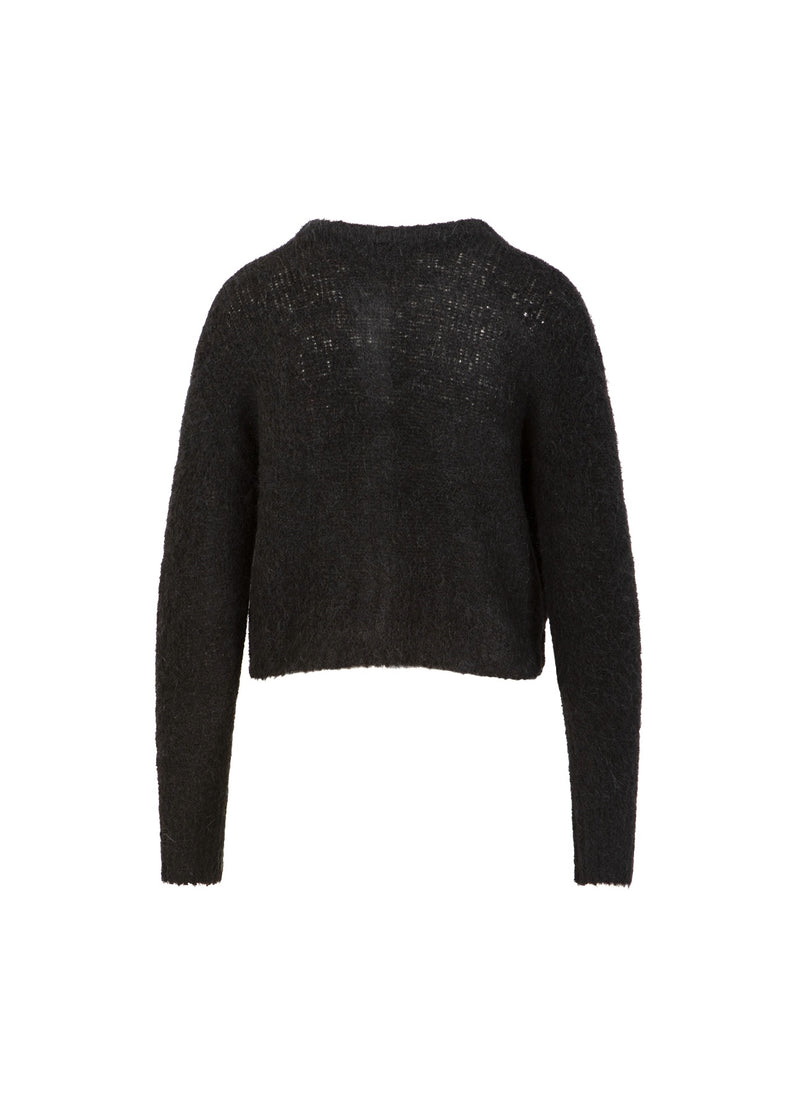 Coster Copenhagen KORTAD STICKAD KAVAJ I ALPACKA Knitwear Black - 100