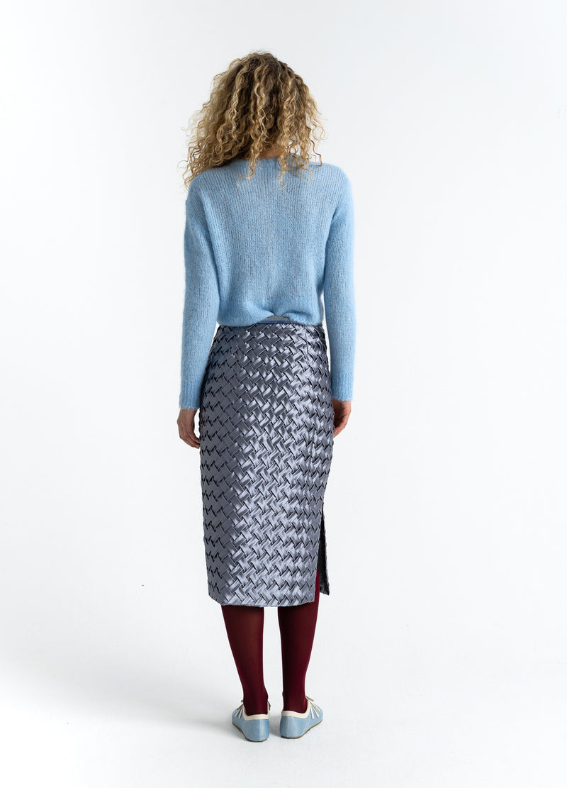 Coster Copenhagen KORTAD STICKAD KAVAJ I ALPACKA Knitwear Pastel blue - 538