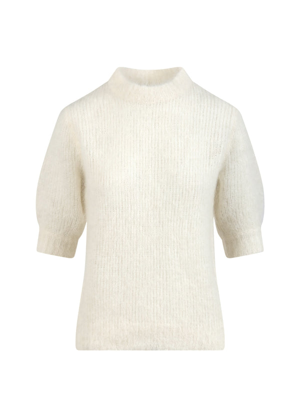 Coster Copenhagen KORTÄRMAD STICKAD Knitwear Creme - 241