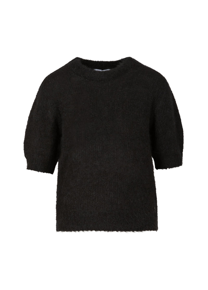 Coster Copenhagen KORTÄRMAD STICKAD I ALPACKA Knitwear Black - 100