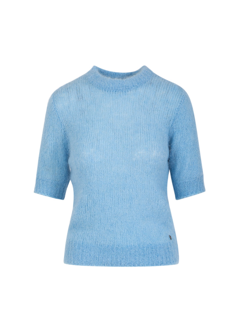 Coster Copenhagen KORTÄRMAD STICKAD I ALPACKA Knitwear Pastel blue - 538