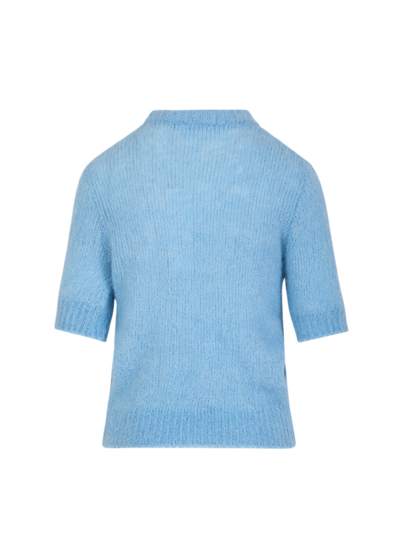 Coster Copenhagen KORTÄRMAD STICKAD I ALPACKA Knitwear Pastel blue - 538