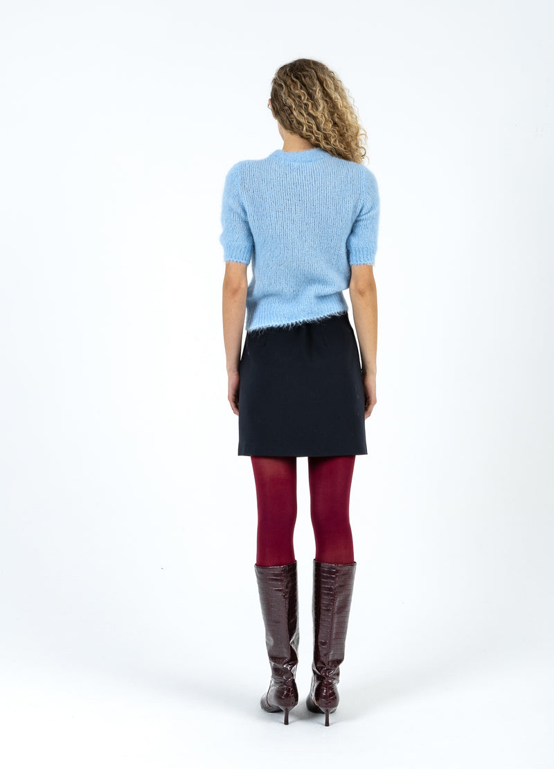 Coster Copenhagen KORTÄRMAD STICKAD I ALPACKA Knitwear Pastel blue - 538