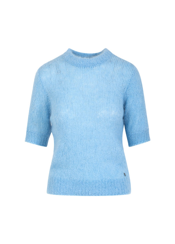 Coster Copenhagen KORTÄRMAD STICKAD I ALPACKA Knitwear Pastel blue - 538