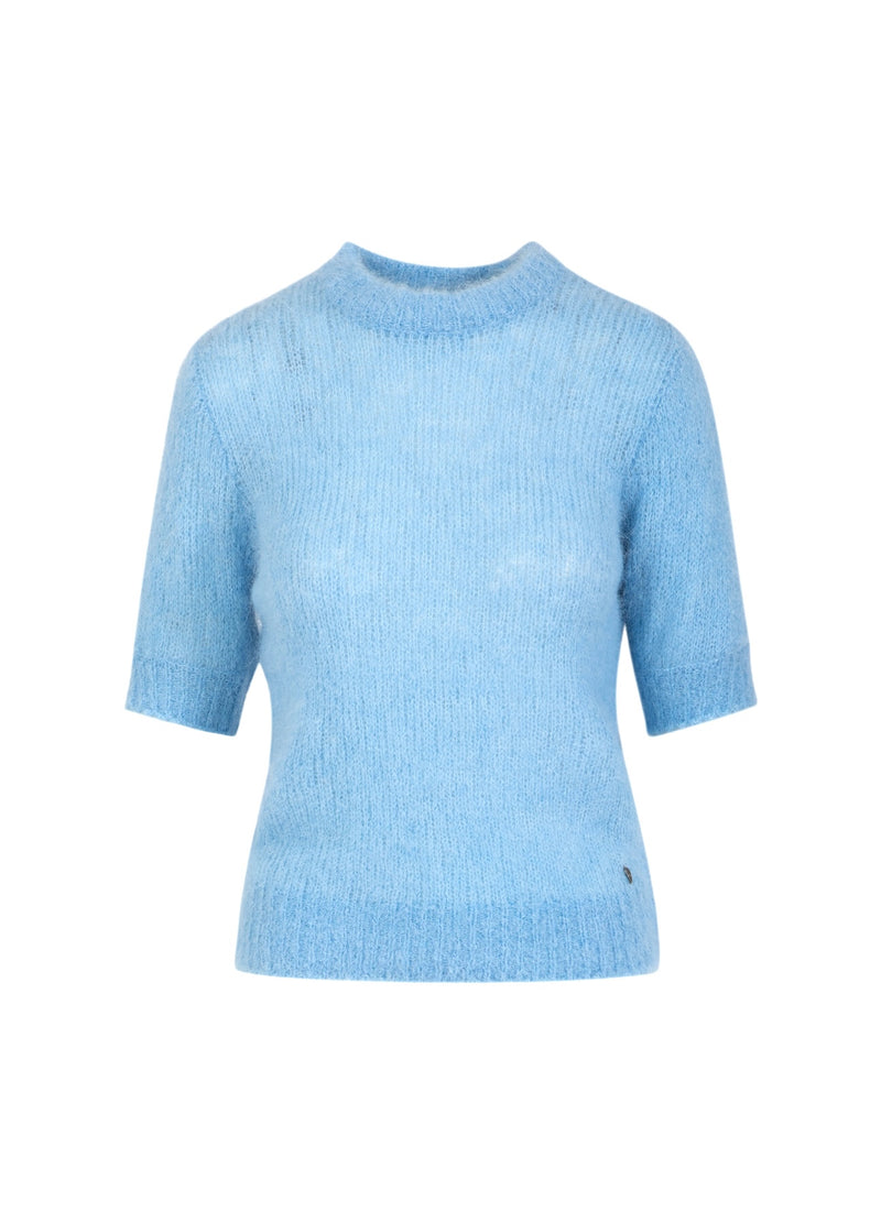 Coster Copenhagen KORTÄRMAD STICKAD I ALPACKA Knitwear Pastel blue - 538
