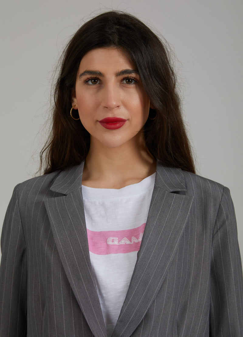 Coster Copenhagen  KORT KRITSTRECKSRANDIG KAVAJ - ZOE-PASSFORM Blazer Grey pinstripe - 161