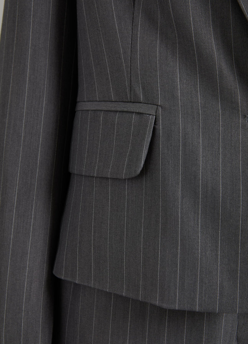 Coster Copenhagen  KORT KRITSTRECKSRANDIG KAVAJ - ZOE-PASSFORM Blazer Grey pinstripe - 161