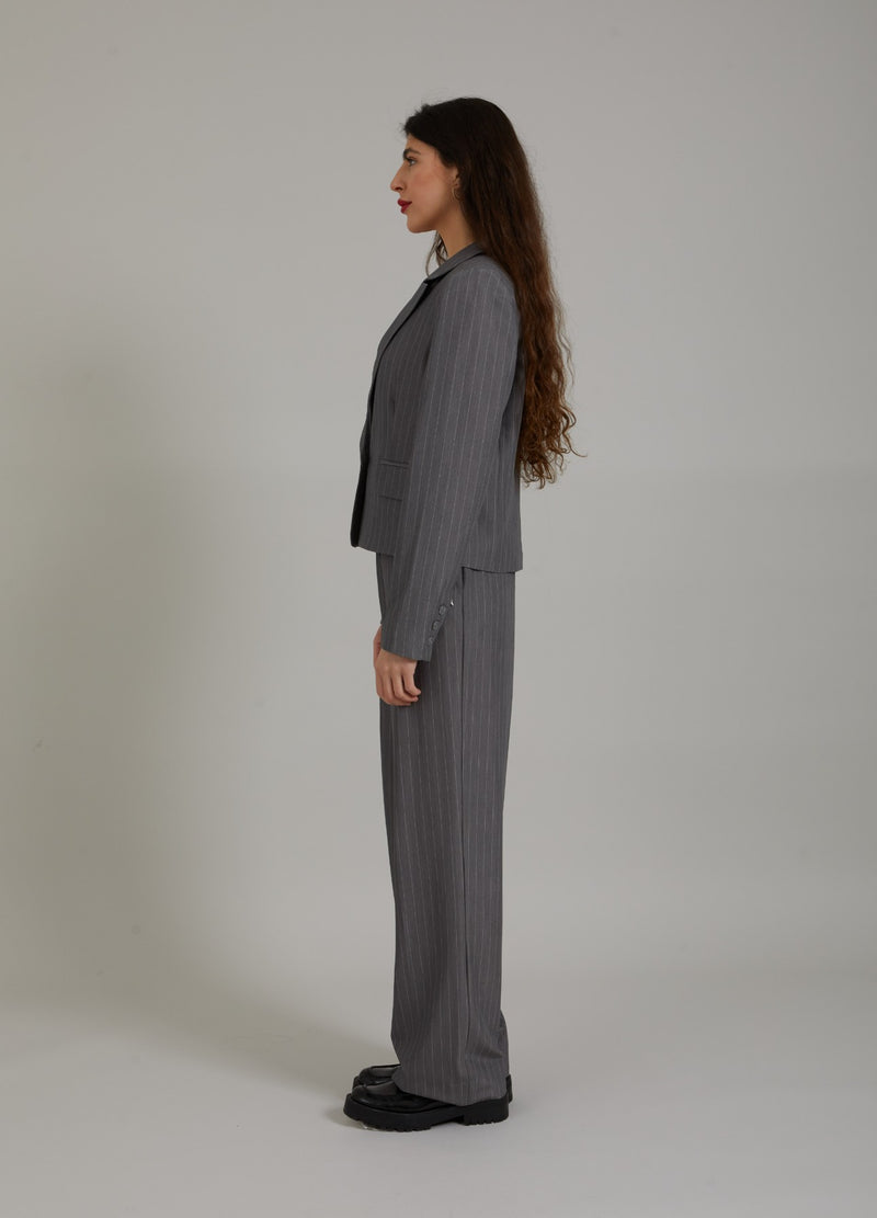 Coster Copenhagen  KORT KRITSTRECKSRANDIG KAVAJ - ZOE-PASSFORM Blazer Grey pinstripe - 161