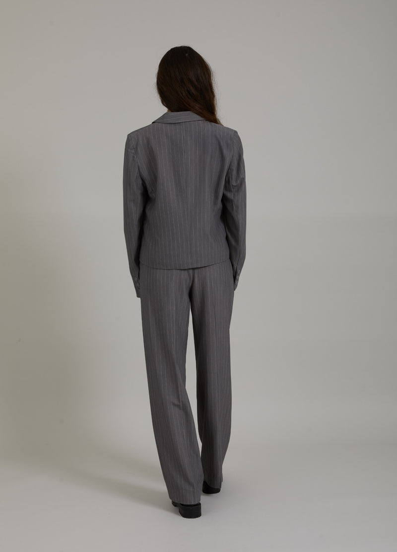 Coster Copenhagen  KORT KRITSTRECKSRANDIG KAVAJ - ZOE-PASSFORM Blazer Grey pinstripe - 161