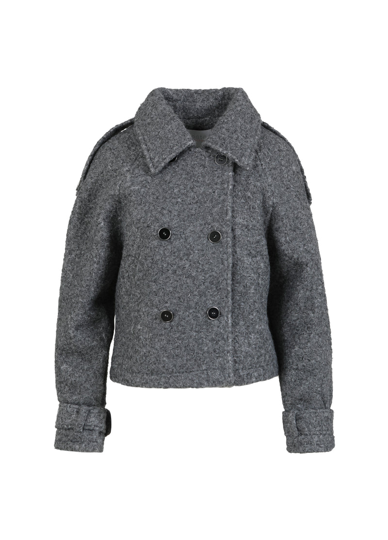 Coster Copenhagen KORT LOCKIG ULLJACKA Outerwear Grey - 103