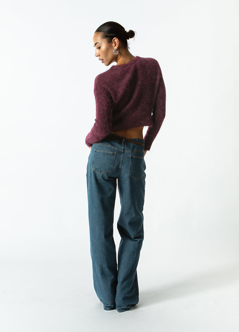 Coster Copenhagen KORT TRÖJKAFTAN I ALPACKA Knitwear Bordeaux - 653