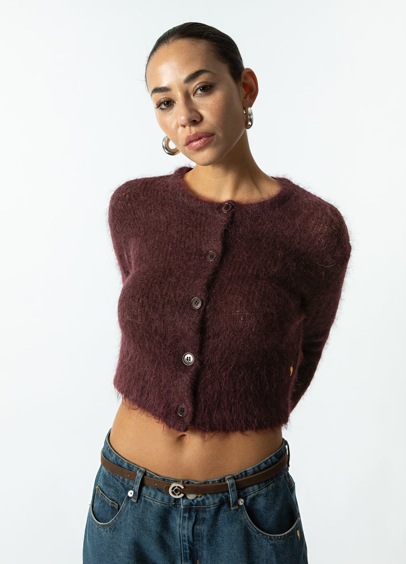 Coster Copenhagen KORT TRÖJKAFTAN I ALPACKA Knitwear Bordeaux - 653