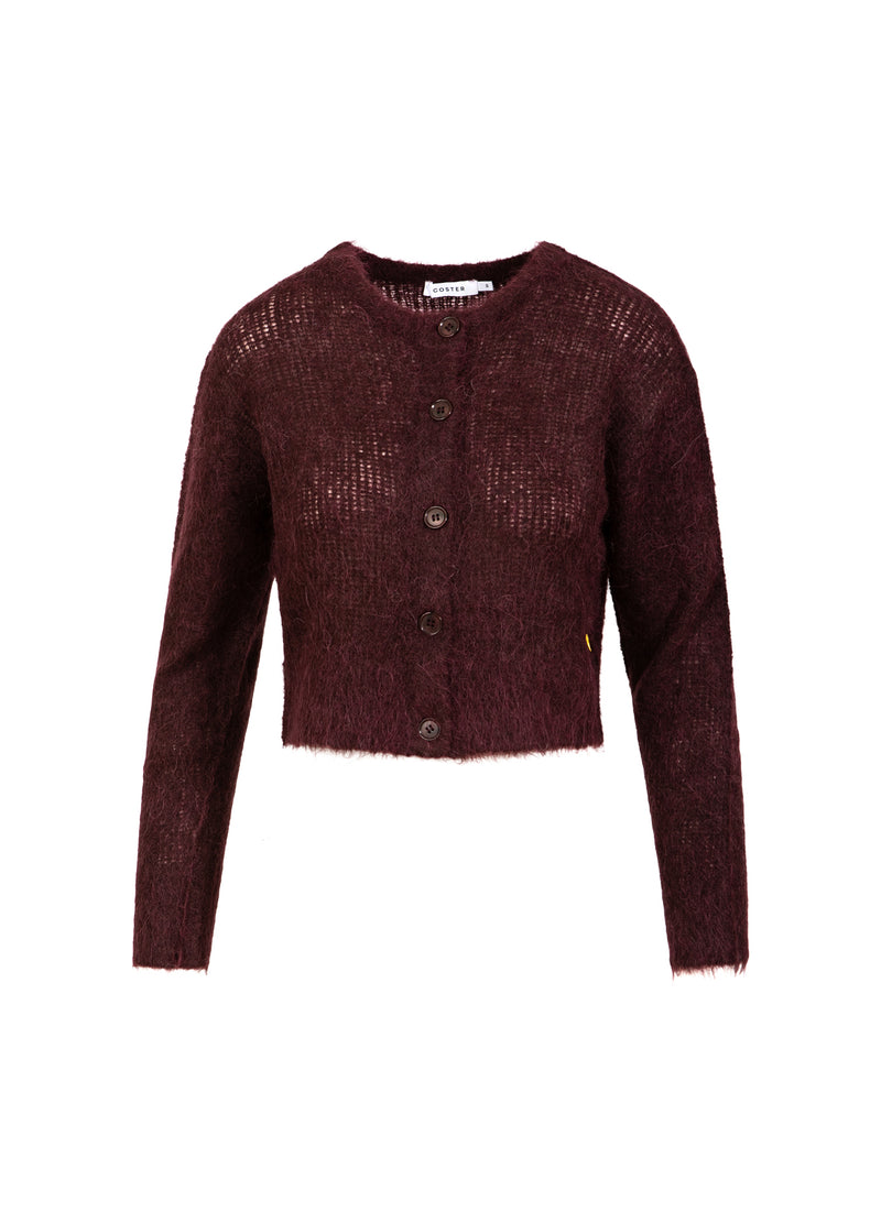 Coster Copenhagen KORT TRÖJKAFTAN I ALPACKA Knitwear Bordeaux - 653