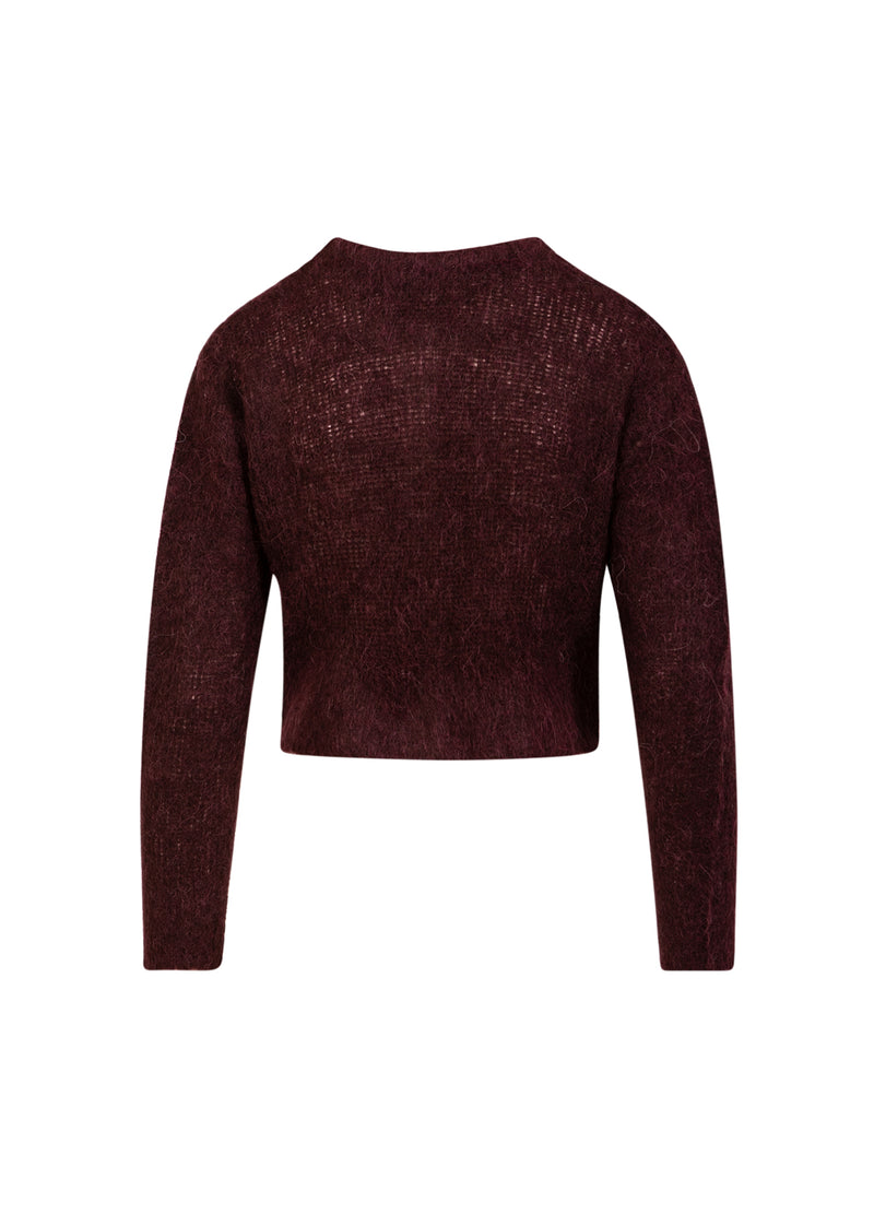 Coster Copenhagen KORT TRÖJKAFTAN I ALPACKA Knitwear Bordeaux - 653