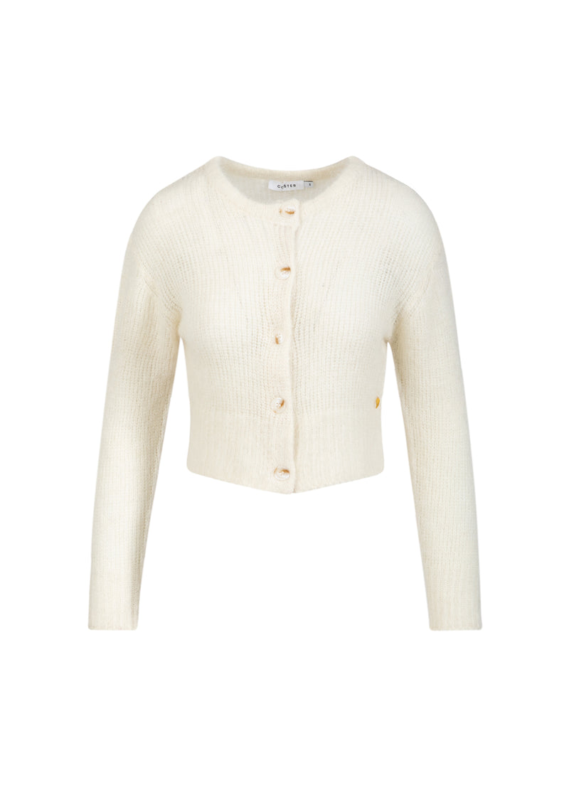 Coster Copenhagen KORT TRÖJKAFTAN I ALPACKA Knitwear Off White - 202