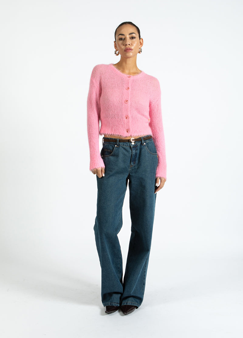 Coster Copenhagen KORT TRÖJKAFTAN I ALPACKA Knitwear Tropical pink - 689