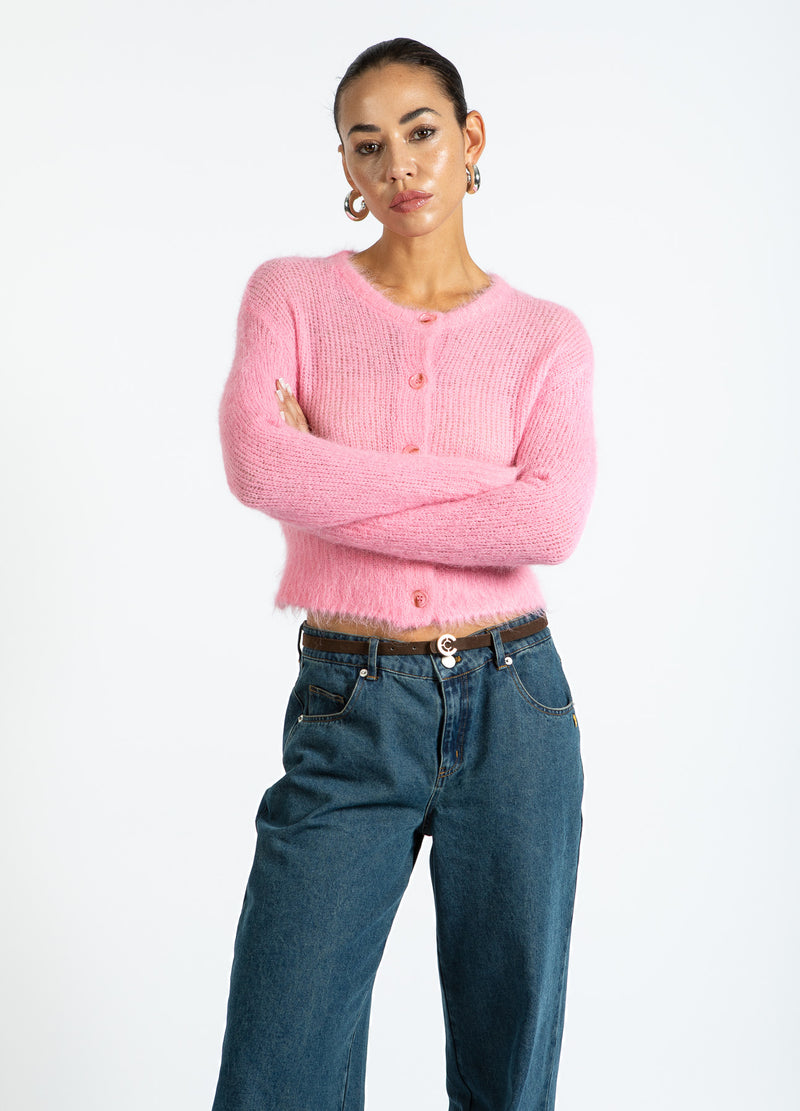 Coster Copenhagen KORT TRÖJKAFTAN I ALPACKA Knitwear Tropical pink - 689