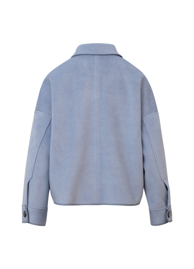 Coster Copenhagen KORT ULLJACKA Outerwear Dusty fog blue - 546