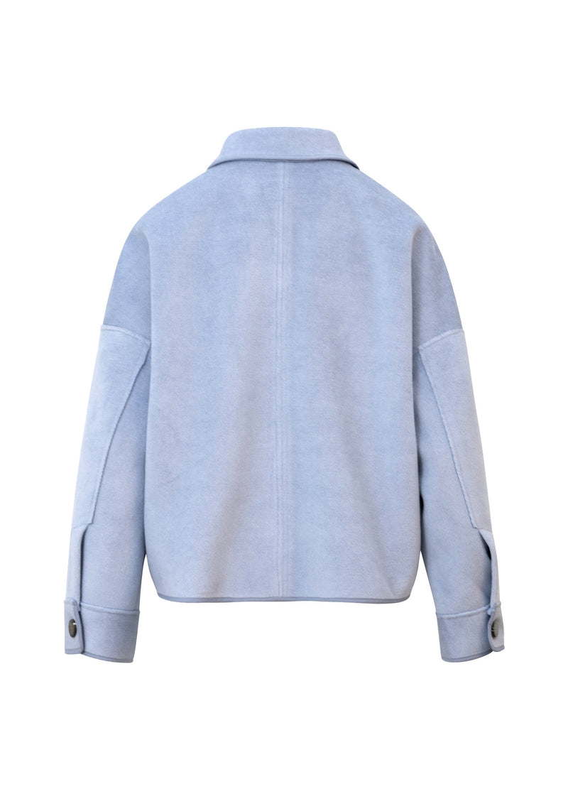 Coster Copenhagen KORT ULLJACKA Outerwear Dusty fog blue - 546