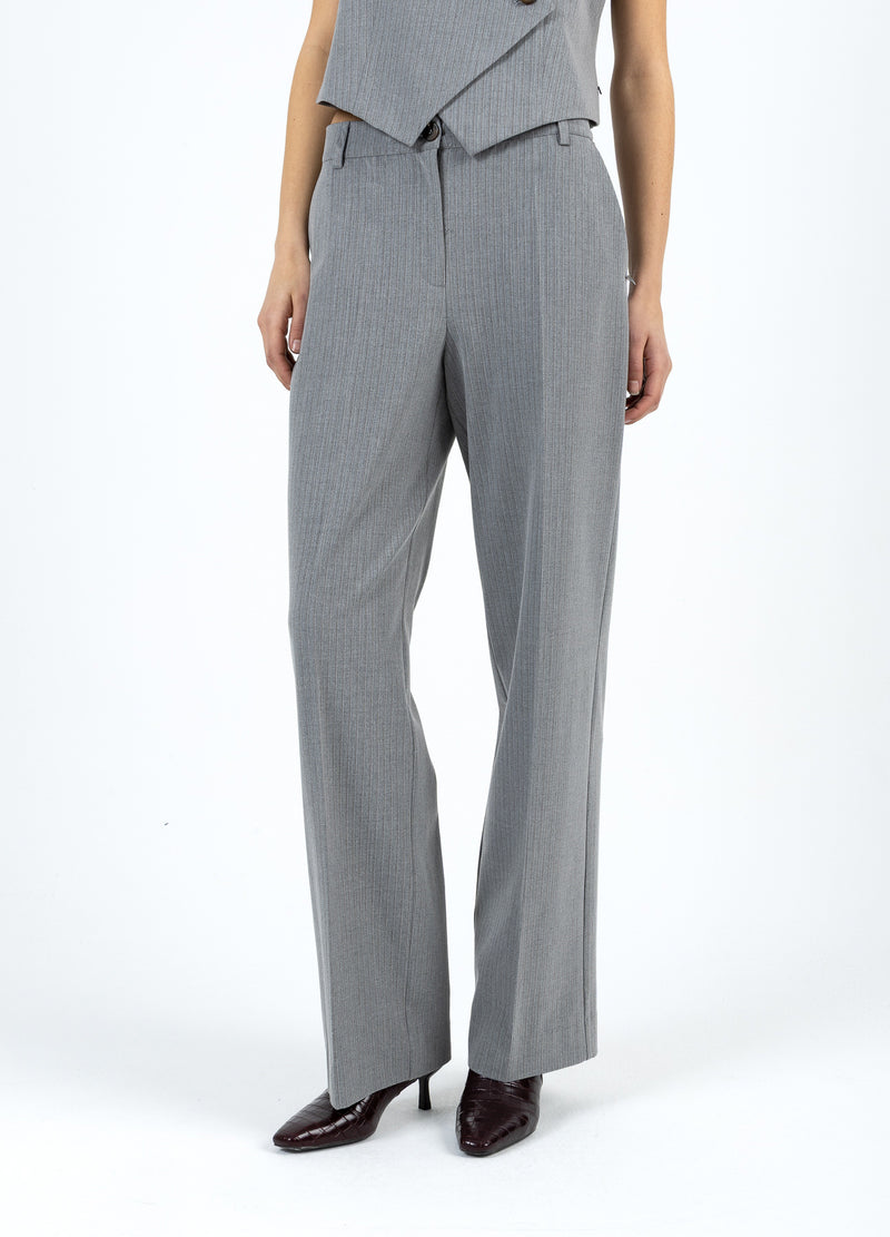 Coster Copenhagen KOSTYMBYXOR - PETRA PASSFORM Pants Mist grey pin stripe - 175