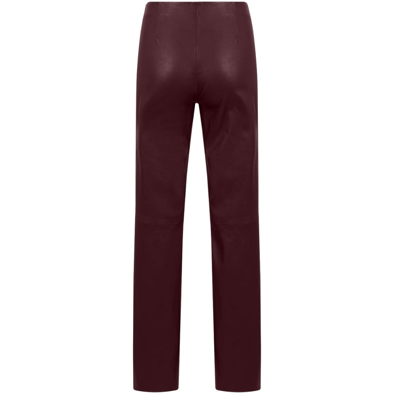 Coster Copenhagen LÅNGA LÄDERLEGGINGS M. UTVIDGADE BEN - MYNTE PASSFORM Pants Bordeaux - 653