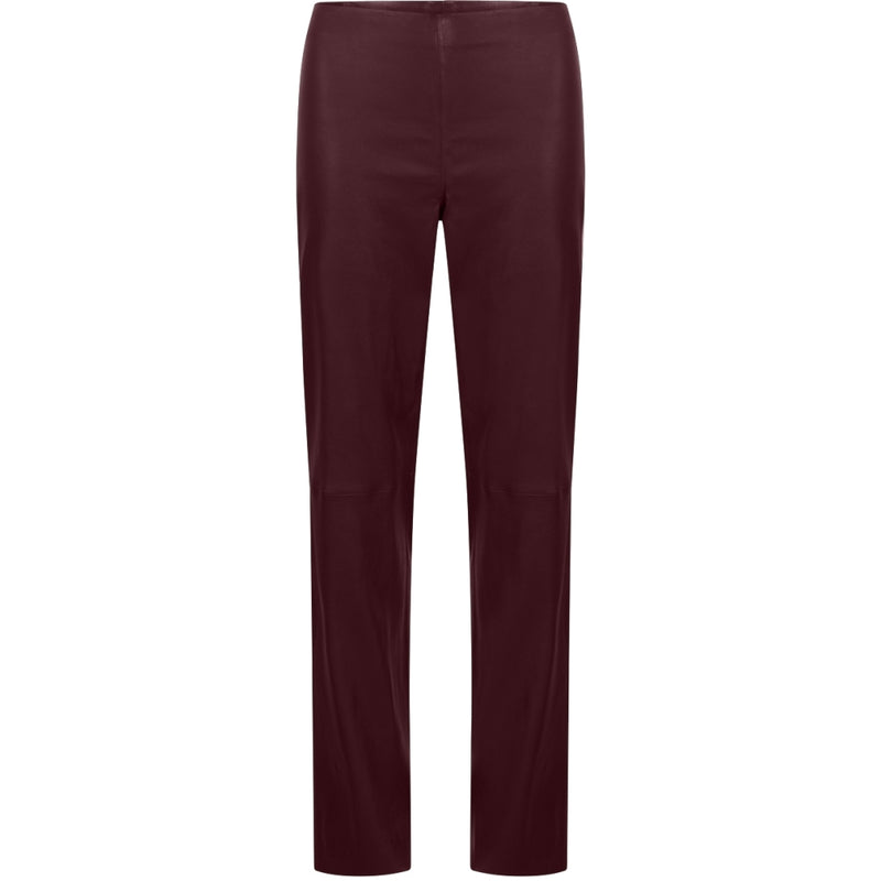 Coster Copenhagen LÅNGA LÄDERLEGGINGS M. UTVIDGADE BEN - MYNTE PASSFORM Pants Bordeaux - 653