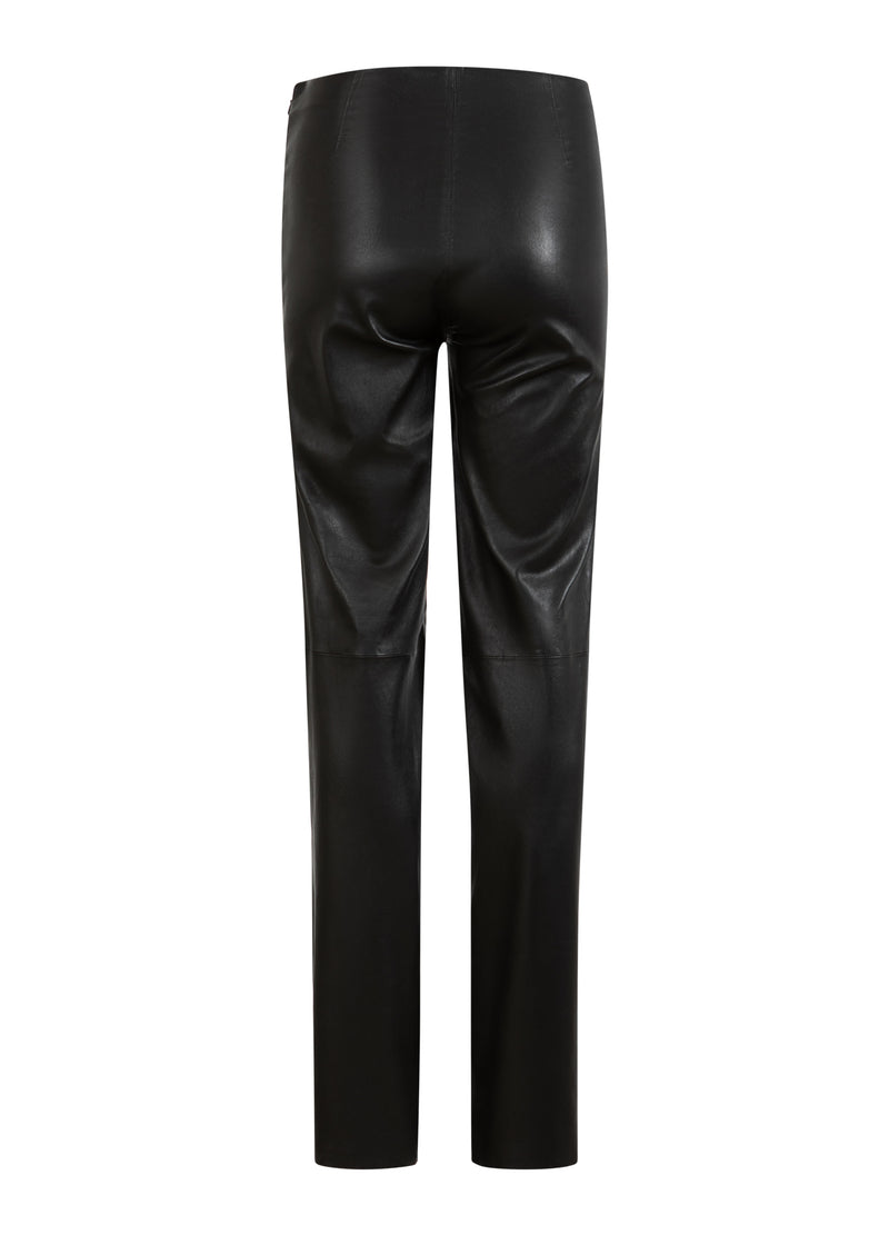Coster Copenhagen LÅNGA SKINNLEGGINGS - MYNTE PASSFORM Pants Black - 100