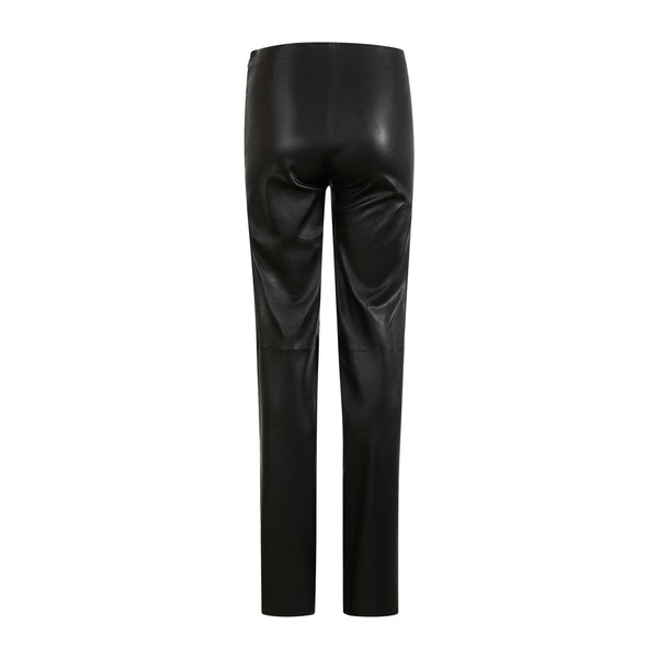Coster Copenhagen LÅNGA SKINNLEGGINGS - MYNTE PASSFORM Pants Black - 100
