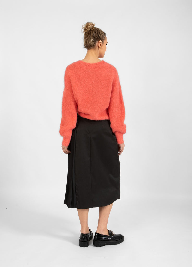 Coster Copenhagen LÅNG KJOL MED SKÄRP OCH PLISSÉ Skirt Black - 100