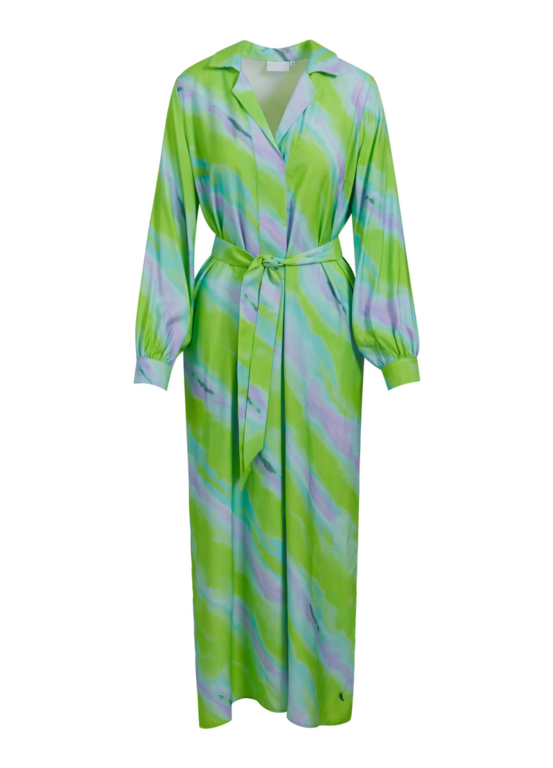 Coster Copenhagen  LÅNG KLÄNNING M. BLEKT RANDIGT MÖNSTER  Dress Faded stripe print - 903